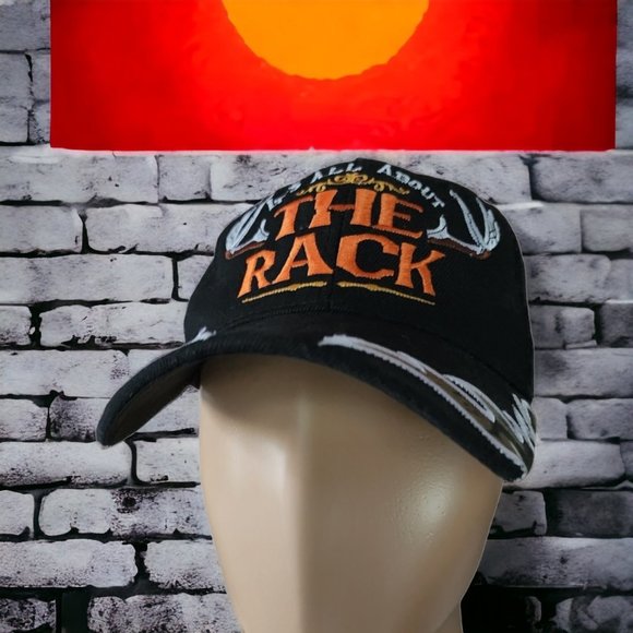"It's All About the Rack" By THE RACK Deerhunters Cap OSFA - Picture 2 of 5